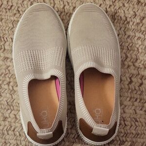 Ryka Women's Cream Slip-On Sneakers